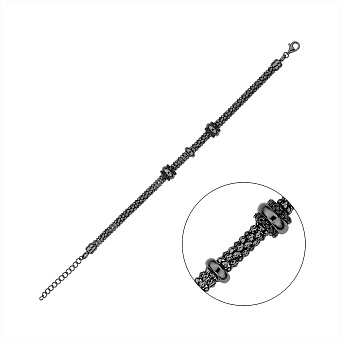 Фото Браслет зі срібла з фіанітами (арт. 7509/4729чч)