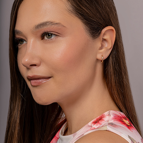 Сережки-кільця з жовтого золота (арт. 110636ж) – зображення 3