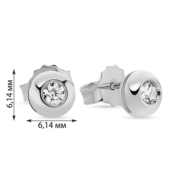 Золоті сережки пусети з діамантами (арт. С041027020б) – зображення 2