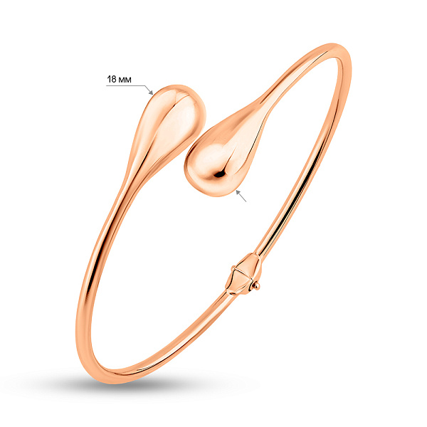 Жесткий браслет из красного золота (арт. 3261251) – изображение 5