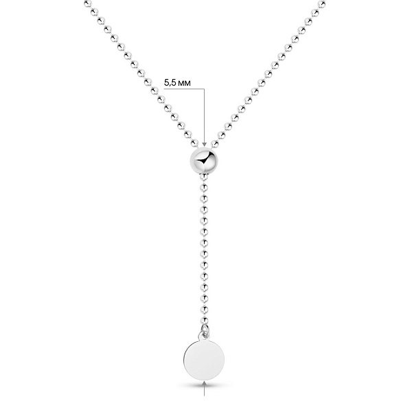 Кольє FLY з білого золота (арт. 352757/1б) – зображення 5