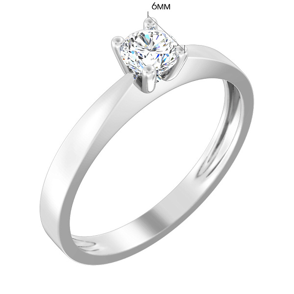 Помолвочное золотое кольцо с бриллиантом (арт. К01108907046б) – изображение 4