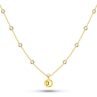 Фото Кольє з жовтого золота з фіанітами (арт. 352656ж)