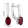 Серебряные серьги с рубином (арт. 7502/2187936Р) – изображение 2