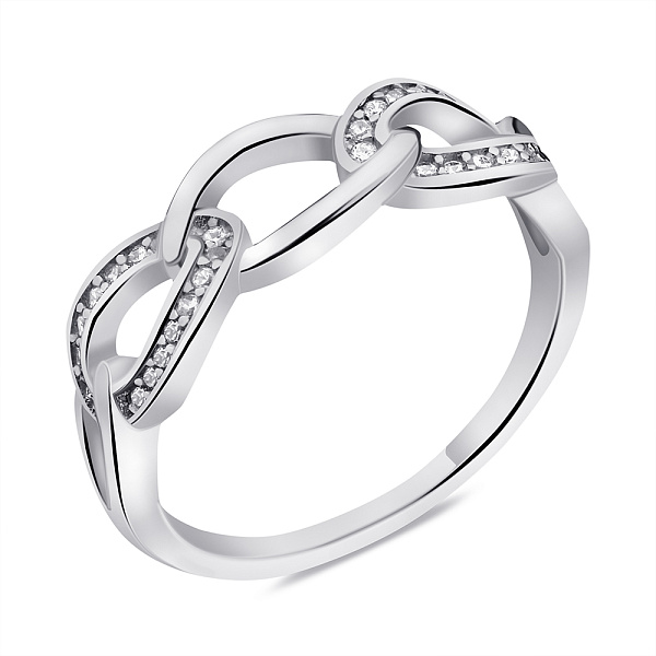 Серебряное кольцо с фианитами (арт. 7501/6415) – изображение 1