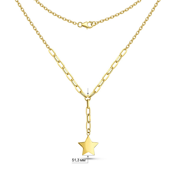 Золотое колье Звезда (арт. 352840ж) – изображение 5