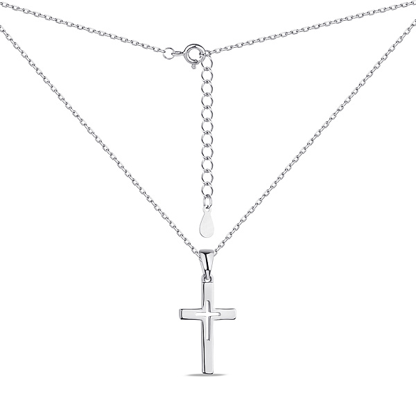 Колье из серебра с крестиком (арт. 7507/1962) – изображение 2