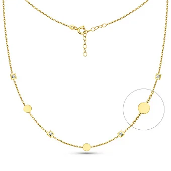 Золоте кольє з фіанітами (арт. 352635ж)