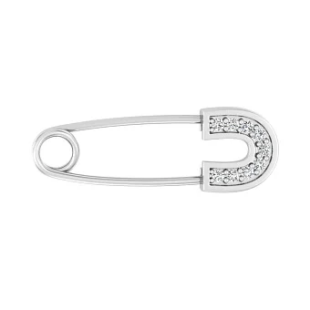 Шпилька з білого золота з діамантами (арт. Ш011612б)