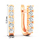 Золотые сережки с дорожкой из фианитов (арт. 1101140) – изображение 3