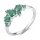 Серебряное кольцо с россыпью изумрудов (арт. 7501/2111504Изм) – изображение 1