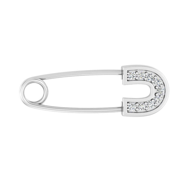 Булавка из белого золота с бриллиантами (арт. Ш011612б) – изображение 1