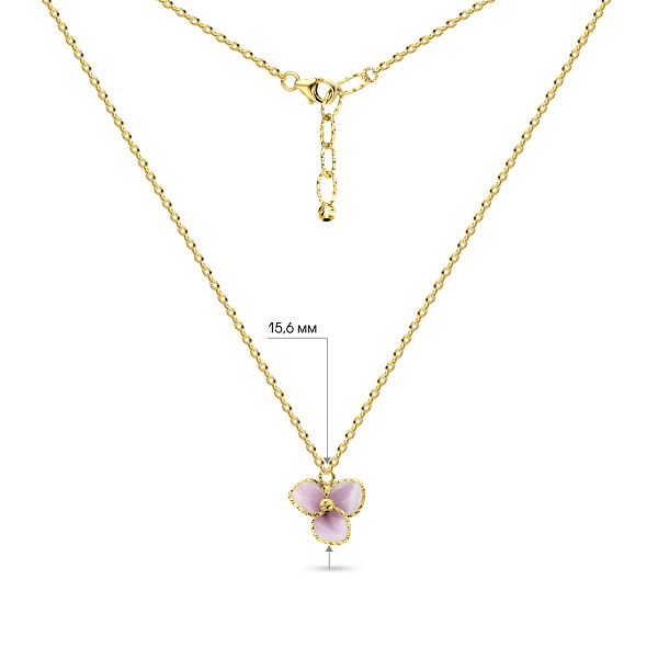 Колье Francelli из желтого золота с керамикой (арт. 352368жкмф) – изображение 4