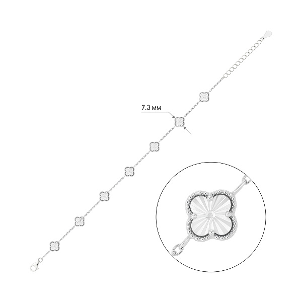 Серебряный браслет с фианитами (арт. 7509/5166/8) – изображение 2