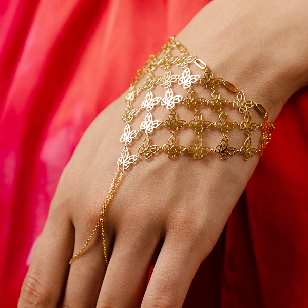 Слейв-браслет Francelli з жовтого золота (арт. 3261051ж) – зображення 2