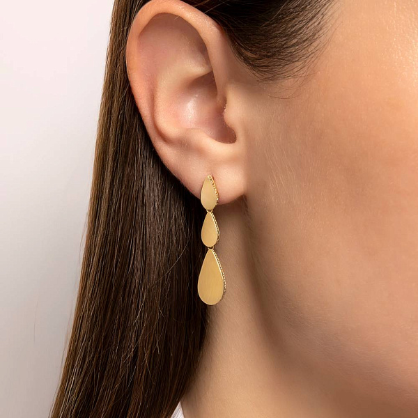 Золотые серьги Francelli (арт. 1091688ж) – изображение 2