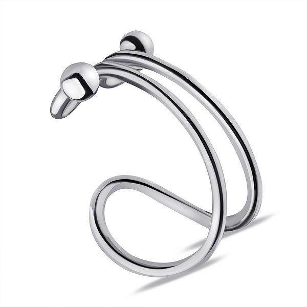 Одиночная серьга-каффа из серебра (арт. 7502/С2/1294Ая) – изображение 1