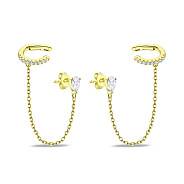 Фото Серьги из серебра Trendy Style з каффой и фианитами (арт. 7518/6562ж)