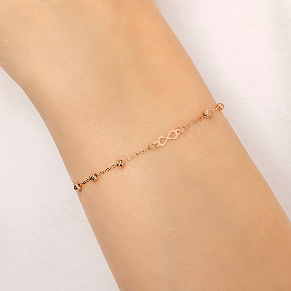 Браслет з червоного золота «Нескінченність» (арт. 324868/10а) – зображення 2