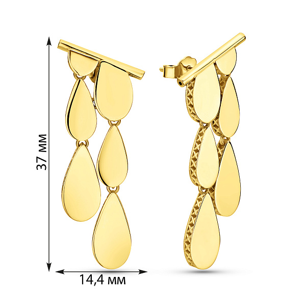 Золотые серьги Francelli (арт. 1091687ж) – изображение 5