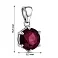 Срібний кулон з великим гранатом (арт. 7503/1690-2ГП) – зображення 2