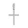 Хрестик з білого золота з фіанітами (арт. 440661б) – зображення 1