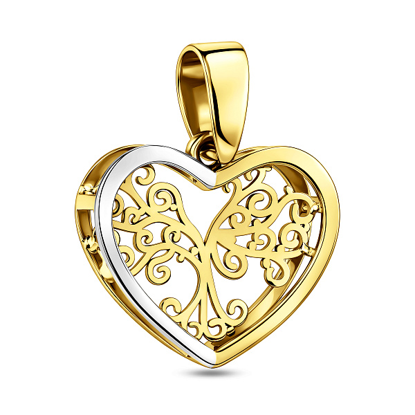 Кулон из желтого золота Сердечко (арт. 440709ж) – изображение 1