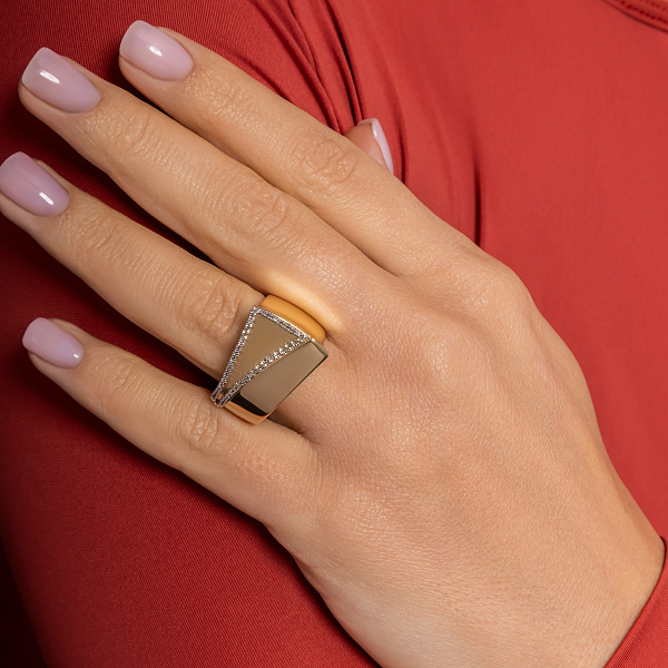 Каблучка з жовтого золота Francelli (арт. 155721жб) – зображення 2