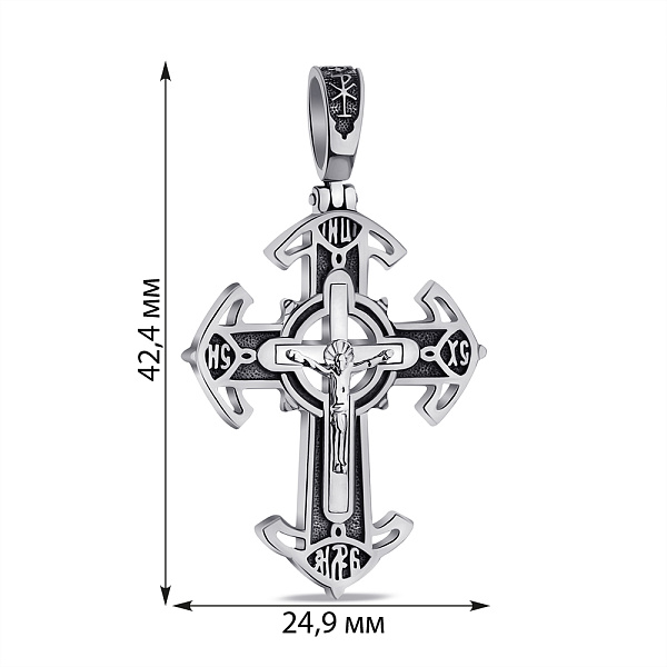 Серебряный крестик с распятием (арт. 7904/2-1140.0.4) – изображение 2