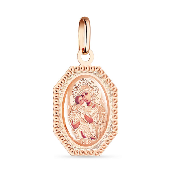 Ладанка золотая Божия Матерь «Владимирская» (арт. 421677В) – изображение 1