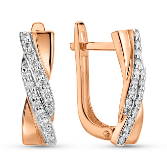 Золотые серьги с бриллиантами (арт. С011610030)