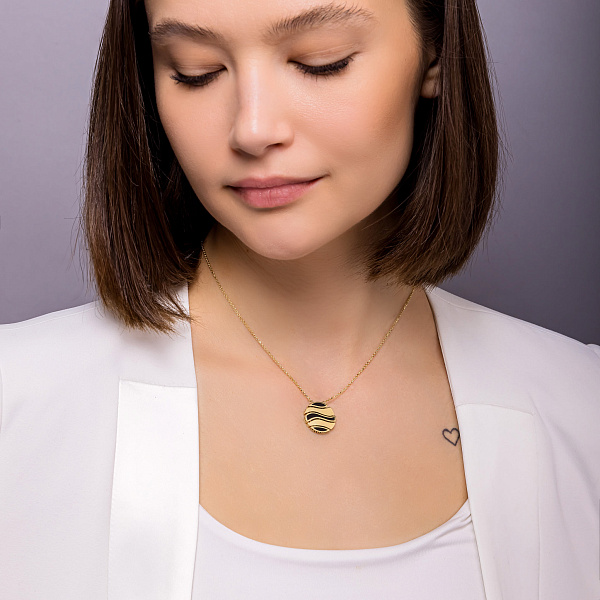 Золоте кольє Francelli з оніксом (арт. 352717жо) – зображення 3