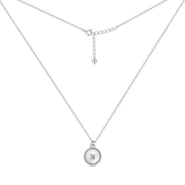 Серебряное колье с подвеской с перламутром (арт. 7507/2629п) – изображение 2