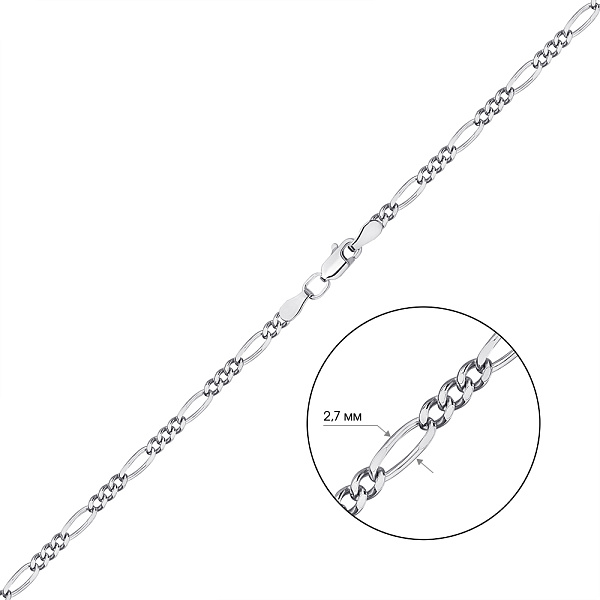 Ланцюг срібний плетіння Картьє (арт. 7508/3-0367.80.2) – зображення 3