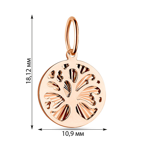 Золотий підвіс з алмазною гранню (арт. 440701) – зображення 2