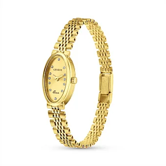 Годинник з жовтого золота з фіанітами (арт. 260290жж)