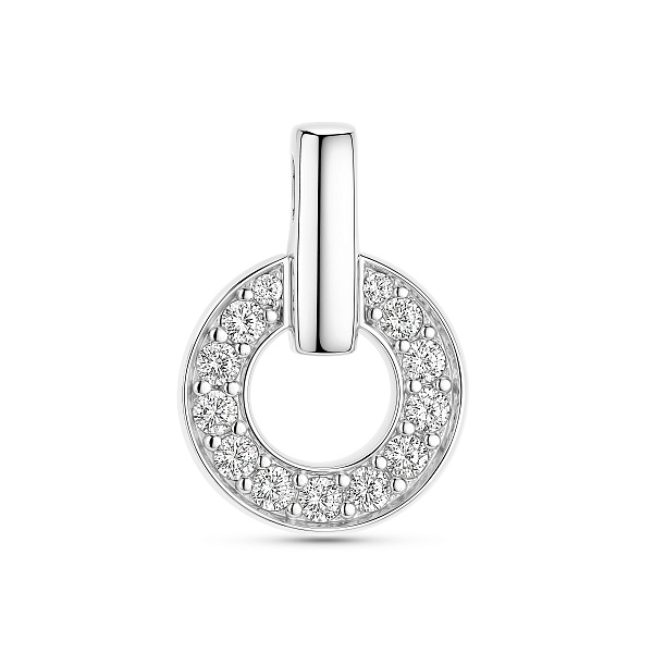 Серебряная подвеска круг с фианитами (арт. 7503/4770) – изображение 1