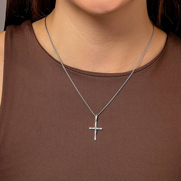 Золотой нательный крестик с распятием (арт. 501388б) – изображение 2