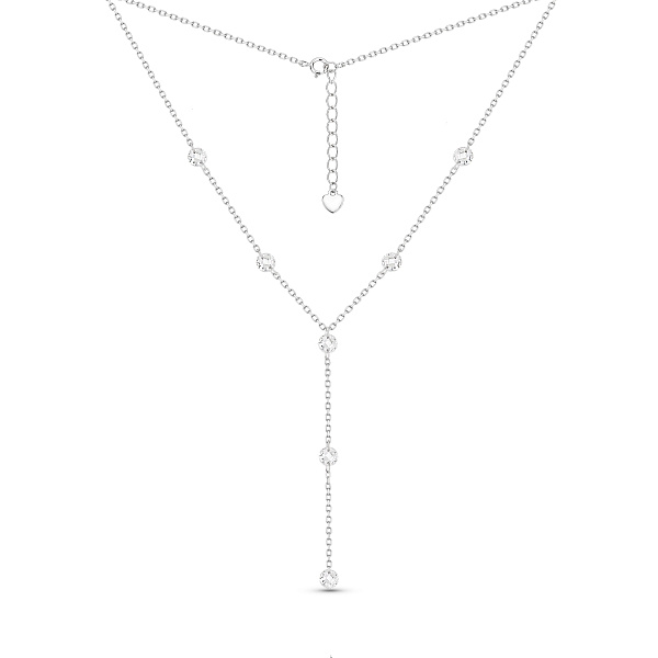 Серебряное колье-галстук с фианитами (арт. 7507/2572) – изображение 2