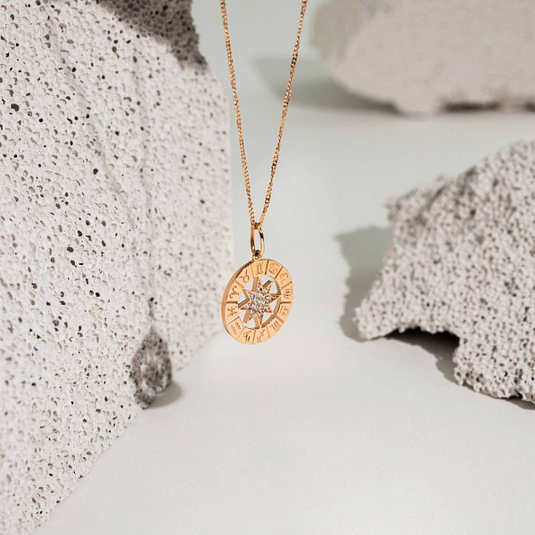 Золотой подвес с фианитами (арт. 424597) – изображение 2