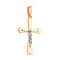 Золотой нательный крестик с распятием (арт. 501656)