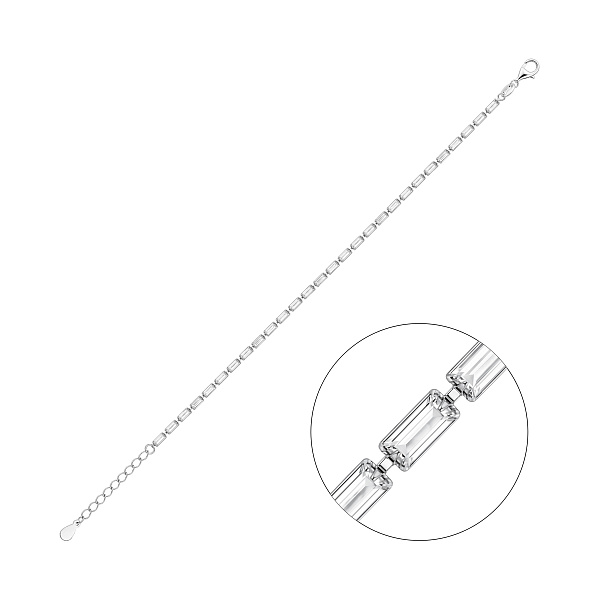 Серебряный браслет с фианитами (арт. 7509/5238) – изображение 1