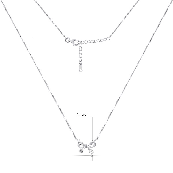 Серебряное колье Бант с фианитами (арт. 7507/2524) – изображение 2