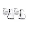 Серебряные серьги-пусеты Сердечки (арт. 7518/6630) – изображение 1