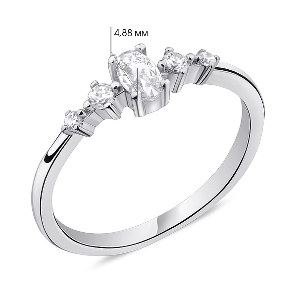 Тонкое кольцо из серебра (арт. 7501/5991) – изображение 2