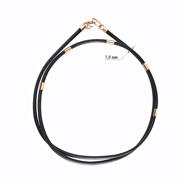 Ювелирный шнурок с золотыми вставками (арт. 350041) – изображение 2