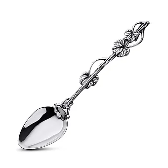 Серебряная кофейная ложка Листья (арт. 7922/9048)