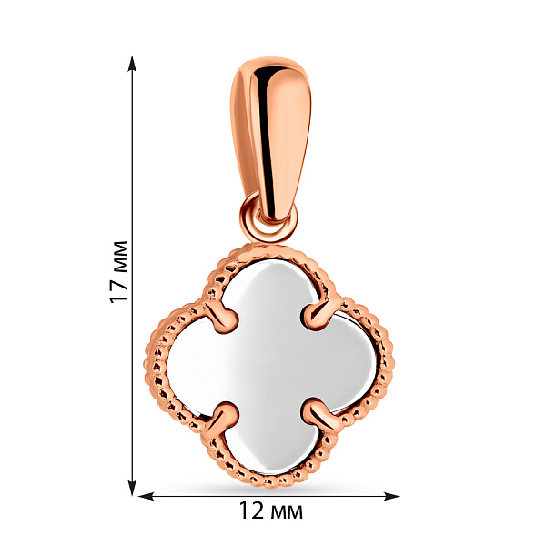 Золотий підвіс з перламутром (арт. 422914/10п) – зображення 3