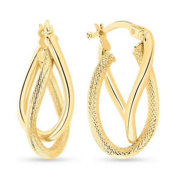 Серьги из желтого золота (арт. 101693/25ж) – изображение 1