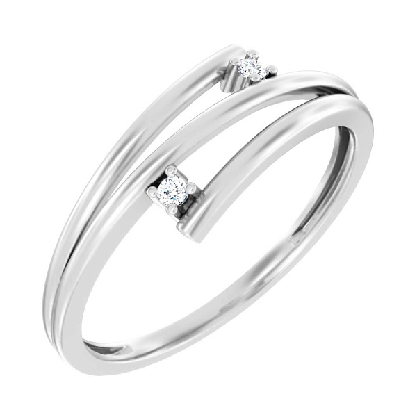 Каблучка із білого золота з діамантами (арт. К011439б) – зображення 1
